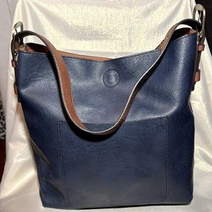 Navy Blue Bucket Purse